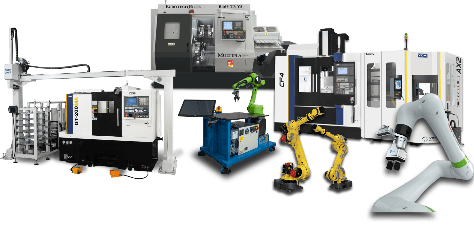 CNC machines and FANUC robots — turnkey automation cells